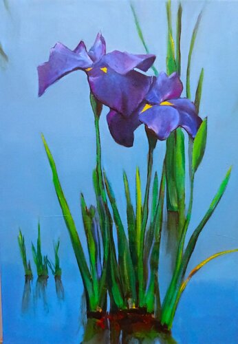 Water flower von Angelika Bes, Malerei kaufen auf Singulart