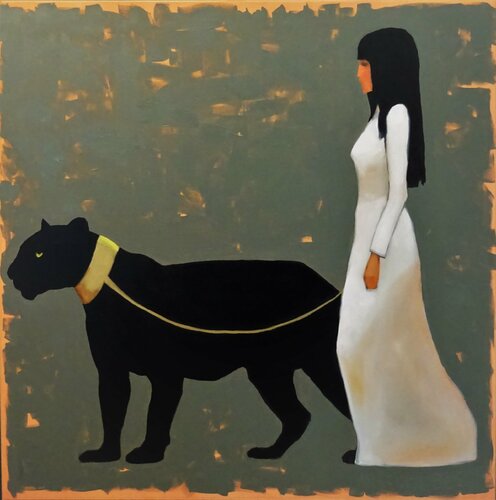 Walking cats von Angelika Bes, Malerei kaufen auf Singulart