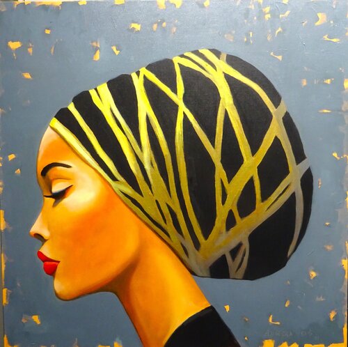 Daughter of sun van Angelika Bes, Schilderij te koop op Singulart