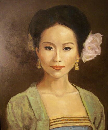 Asian beauty van Angelika Bes, Schilderij te koop op Singulart