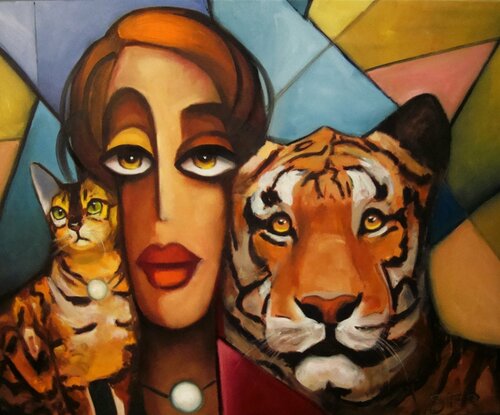 Mademoiselle and her tigers Angelika Bes