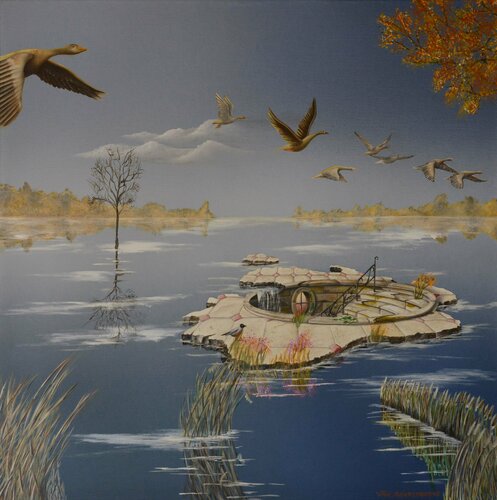 La crypte (sous baguettes) de Thierry Van Quickenborne, Pintura a la venta en Singulart