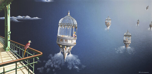 Et vient le temps de l'espace  (Reproduction) by Thierry Van Quickenborne, Print for Sale on Singulart