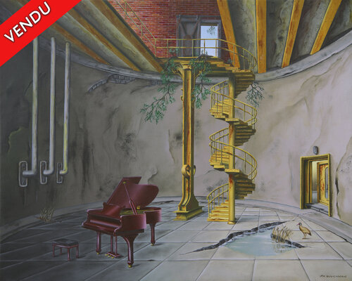 Le dénouement (sous baguettes) van Thierry Van Quickenborne, Schilderij te koop op Singulart