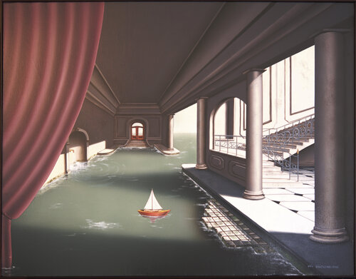 Le redoutable (Sous baguettes) di Thierry Van Quickenborne, Pittura in vendita su Singulart