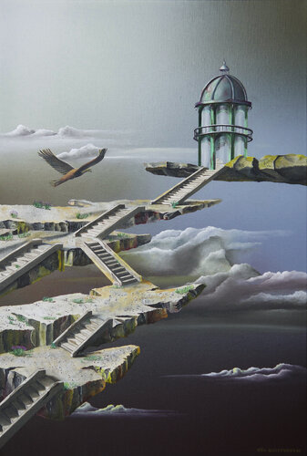 L'ascension par Thierry Van Quickenborne, Peinture en vente sur Singulart