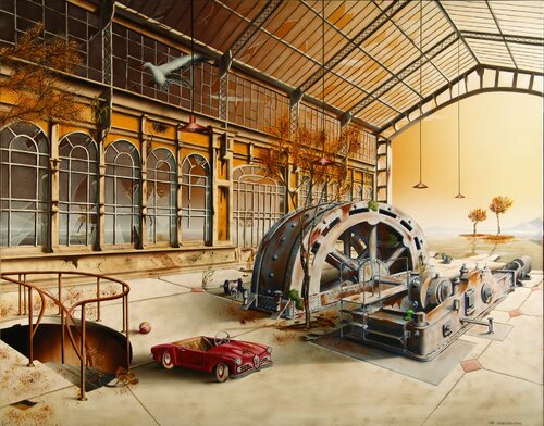 Les jouets (sous baguettes) di Thierry Van Quickenborne, Pittura in vendita su Singulart