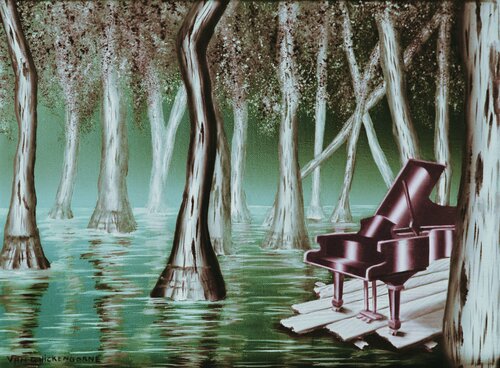 In The bayou (sous baguettes) von Thierry Van Quickenborne, Malerei kaufen auf Singulart