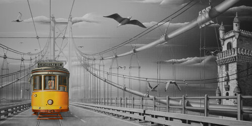 LISBOA  (Reproduction) by Thierry Van Quickenborne, Painting for Sale on Singulart