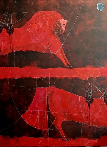 CABALLO Y MEDIO de Arturo Morin, Pintura a la venta en Singulart