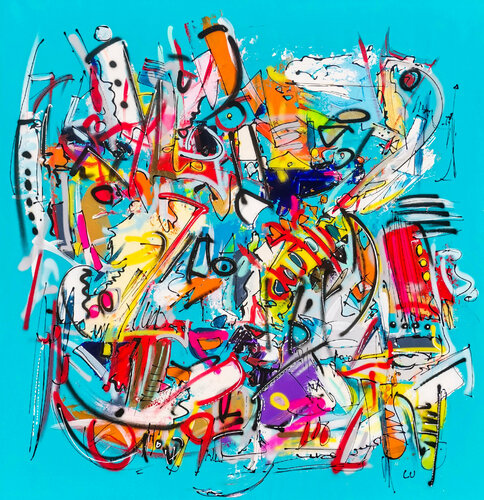 Mykonos van Luc Villard, Schilderij te koop op Singulart