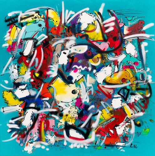 Naïades van Luc Villard, Schilderij te koop op Singulart