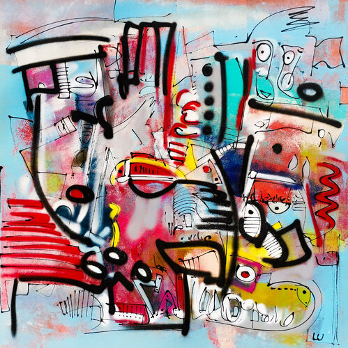 Regards Croisés van Luc Villard, Schilderij te koop op Singulart