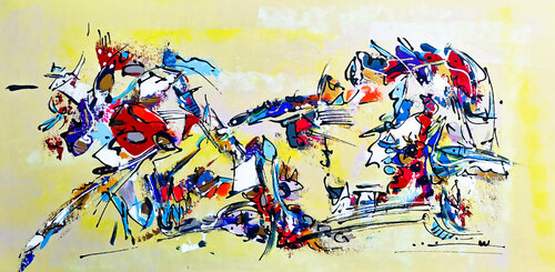 Cortège van Luc Villard, Schilderij te koop op Singulart