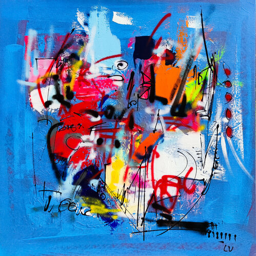 Bleu Azur von Luc Villard, Malerei kaufen auf Singulart