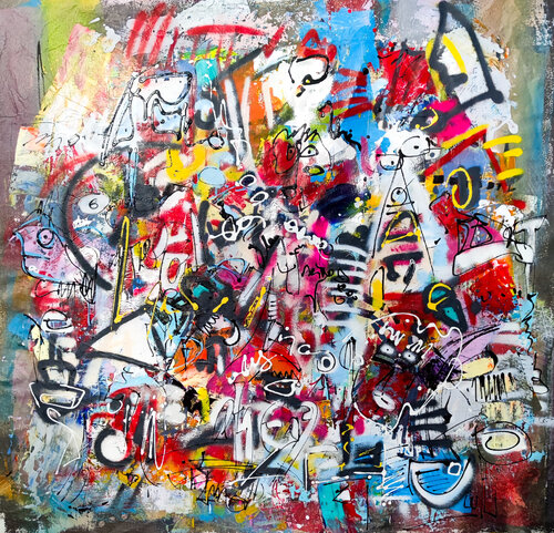 Sous le ciel de Paris van Luc Villard, Schilderij te koop op Singulart