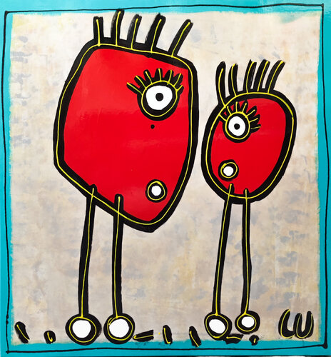 Zinnia et zoasis von Luc Villard, Malerei kaufen auf Singulart