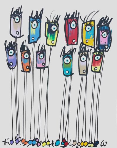 L'Orchestre by Luc Villard, Painting for Sale on Singulart