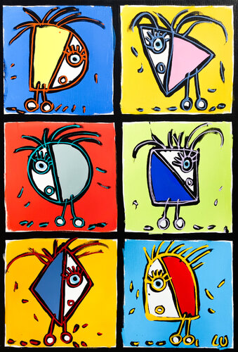 Funny Assembly von Luc Villard, Malerei kaufen auf Singulart