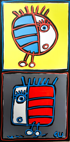 Curious Pair von Luc Villard, Malerei kaufen auf Singulart
