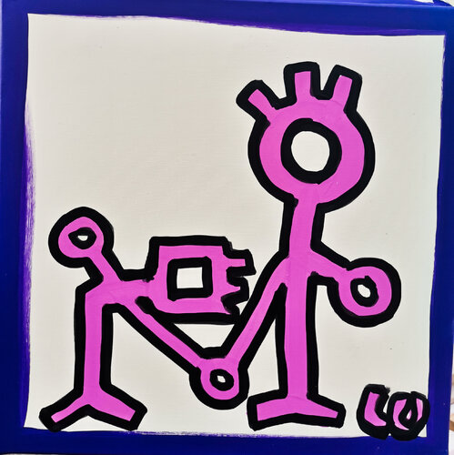 Les Inséparables N°8 di Luc Villard, Pittura in vendita su Singulart