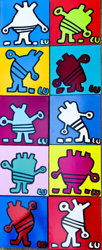 Poppy n°1 by Luc Villard, 회화 for Sale on Singulart