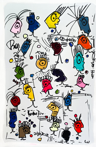 Le grand bal des couleurs de Luc Villard, Pintura a la venta en Singulart