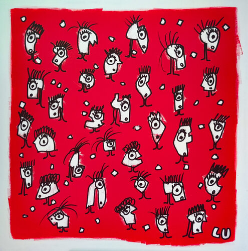 Le peuple des couleurs de Luc Villard, Pintura a la venta en Singulart