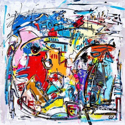 Kabuki van Luc Villard, Schilderij te koop op Singulart