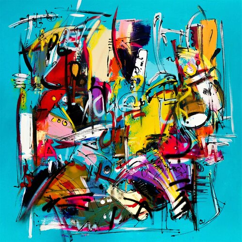 Le Grand Bleu par Luc Villard, Peinture en vente sur Singulart