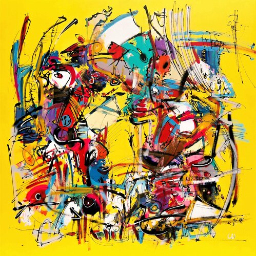 Happiness par Luc Villard, Peinture en vente sur Singulart
