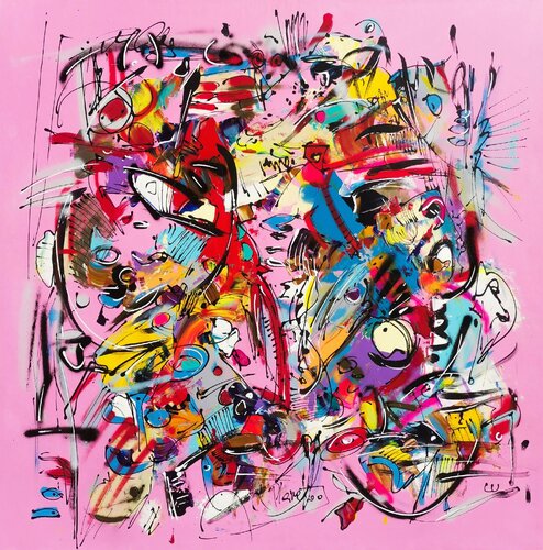 Holi par Luc Villard, Peinture en vente sur Singulart