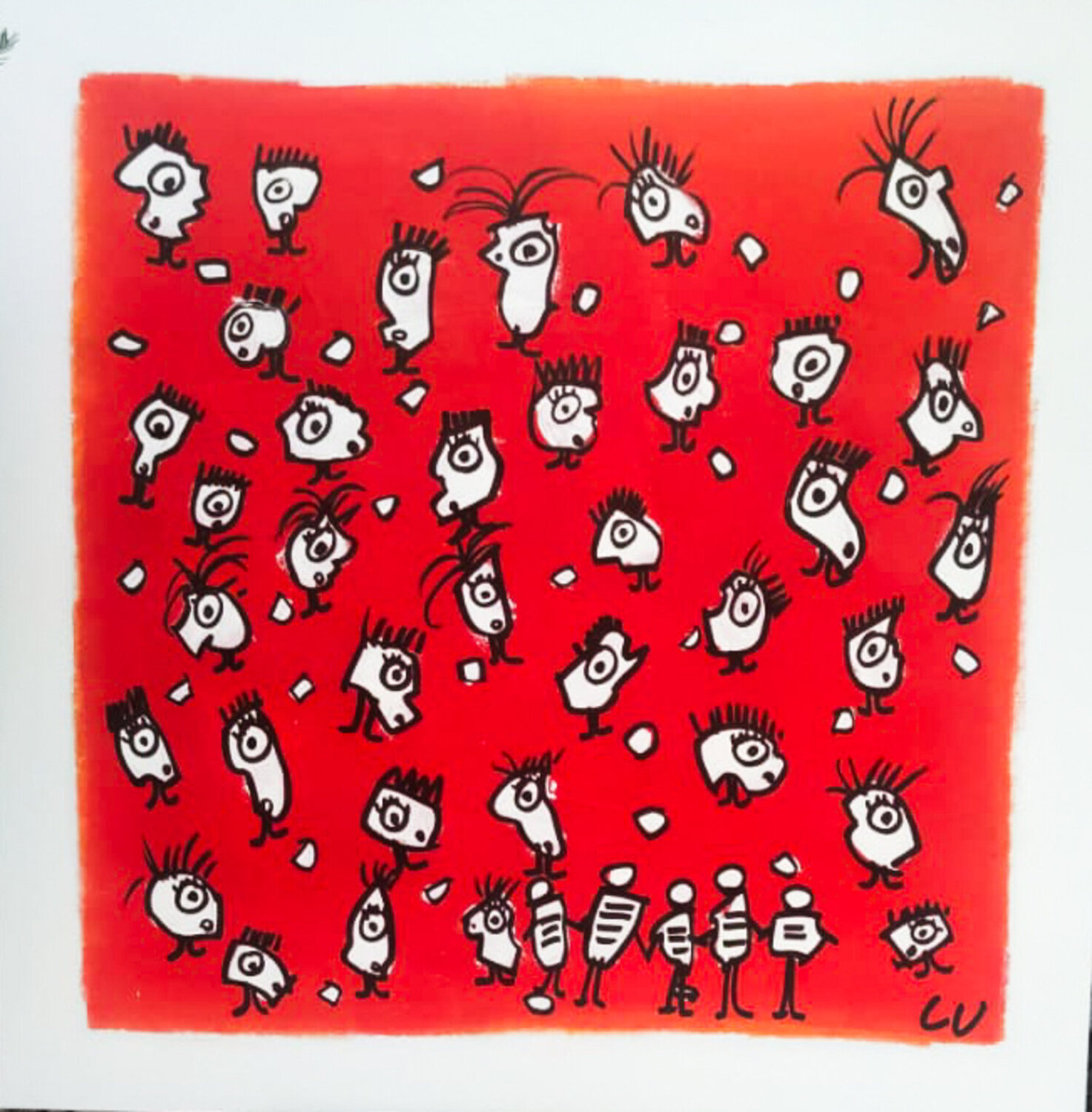 La fête des fous Luc Villard Peinture originale à vendre