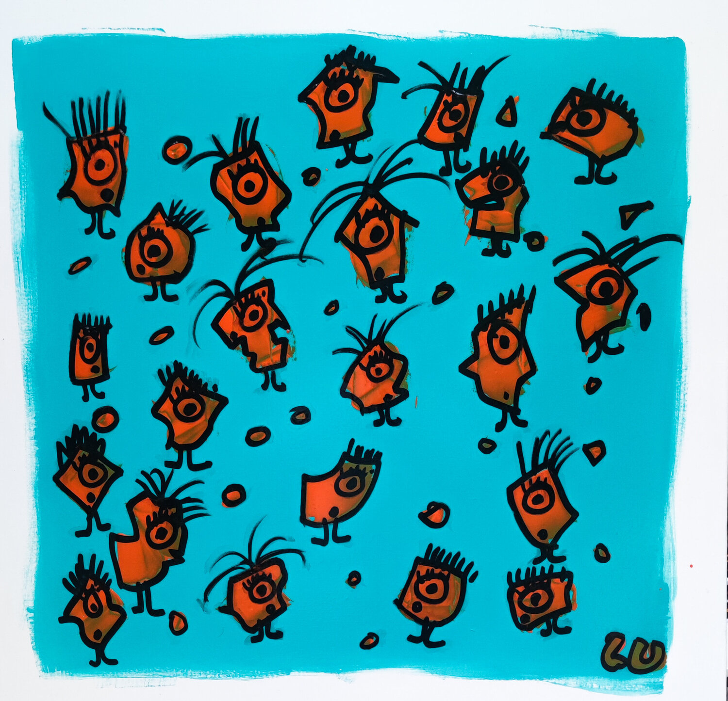 Les esprits libres Luc Villard Original painting for sale