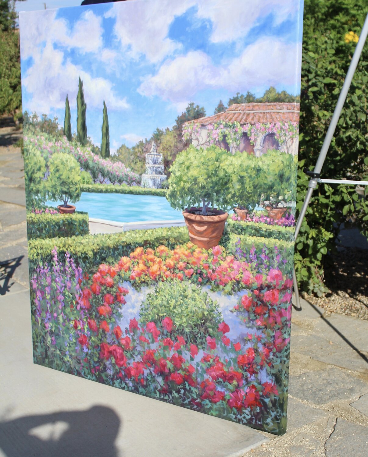 油絵 油彩  絵画 【giardino fiorito colorato
】 油絵 油彩 絵画 【giardino fiorito colorato 】
