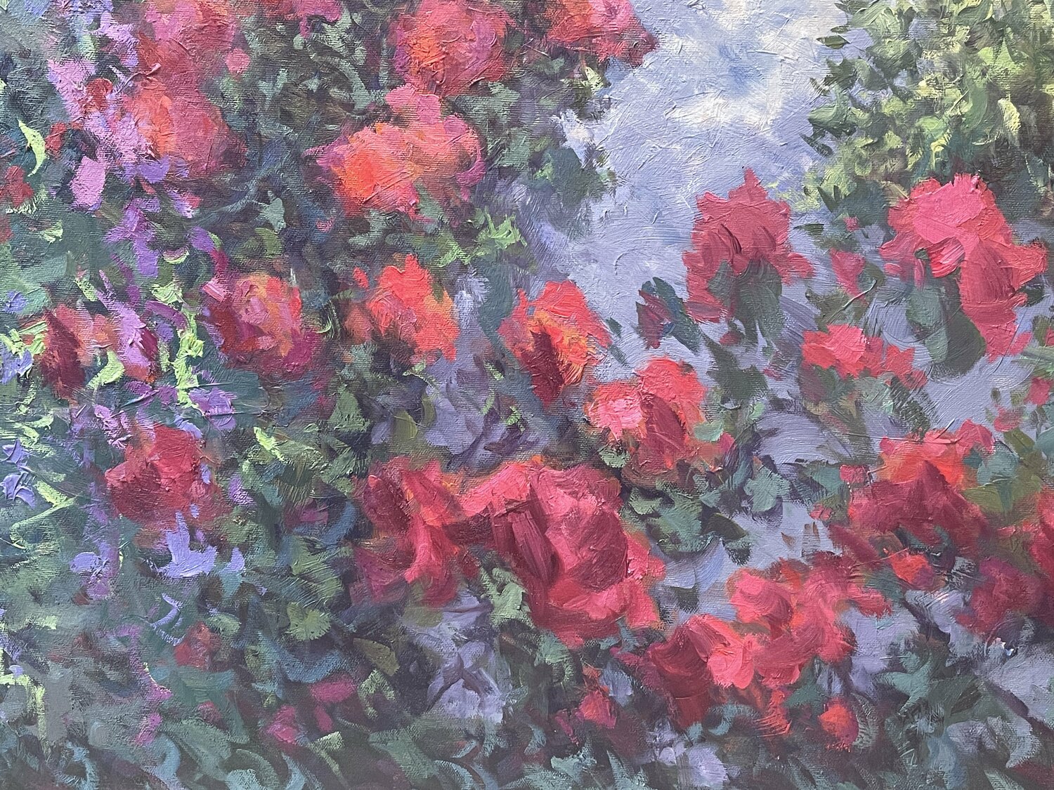 油絵 油彩  絵画 【giardino fiorito colorato
】 油絵 油彩 絵画 【giardino fiorito colorato 】