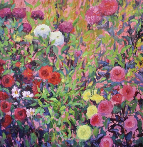 English Garden van Kristen Olson Stone, Schilderij te koop op Singulart
