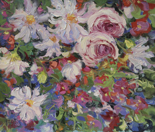 Summer Garden van Kristen Olson Stone, Schilderij te koop op Singulart