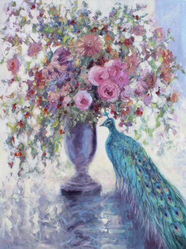 Regal Blooms van Kristen Olson Stone, Schilderij te koop op Singulart
