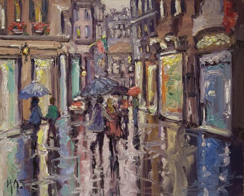 Shopping In Florence van Kristen Olson Stone, Schilderij te koop op Singulart