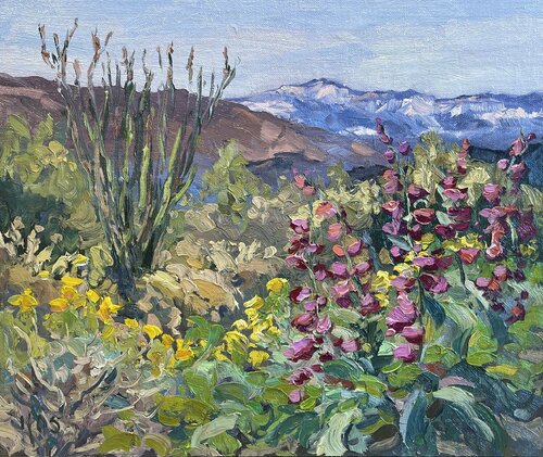 Spring Blooms In The Desert van Kristen Olson Stone, Schilderij te koop op Singulart