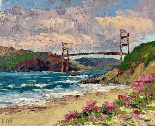 Baker Beach, San Francisco van Kristen Olson Stone, Schilderij te koop op Singulart