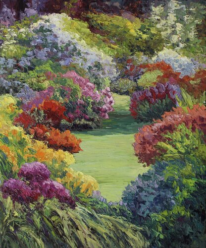 English Garden Blooms van Kristen Olson Stone, Schilderij te koop op Singulart