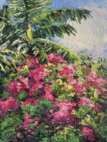 Tropical Blooms van Kristen Olson Stone, Schilderij te koop op Singulart