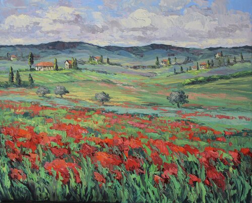 Summer In Tuscany van Kristen Olson Stone, Schilderij te koop op Singulart