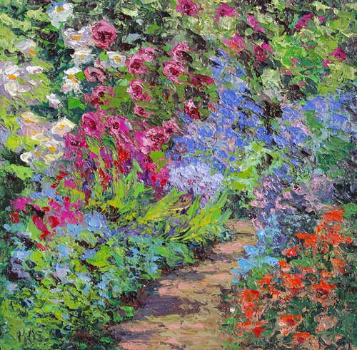 Country Garden van Kristen Olson Stone, Schilderij te koop op Singulart