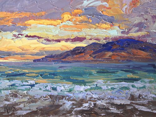 Maui Sunset van Kristen Olson Stone, Schilderij te koop op Singulart