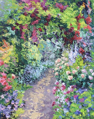 A Garden For The Queen van Kristen Olson Stone, Schilderij te koop op Singulart