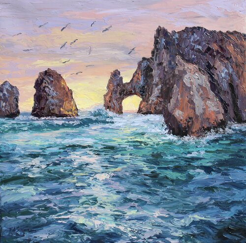 Soaring Over Cabo San Lucas di Kristen Olson Stone, Pittura in vendita su Singulart