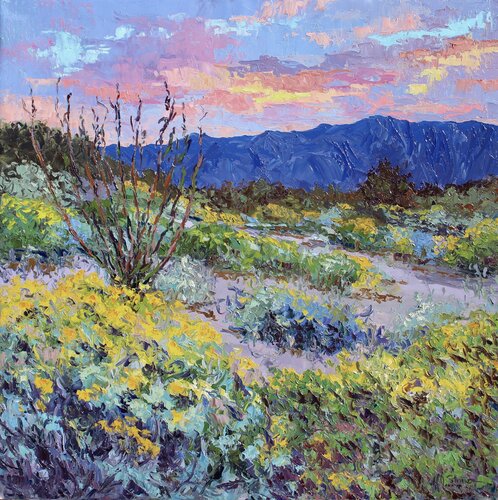 Desert Evening van Kristen Olson Stone, Schilderij te koop op Singulart